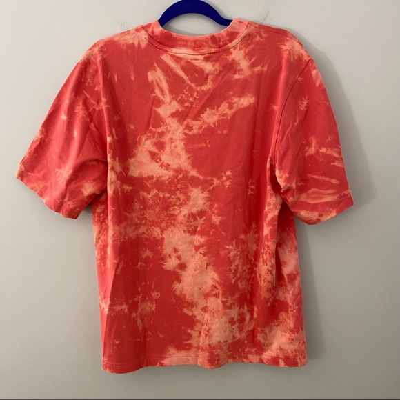 Adidas Originals Men’s Tie-Dye Tee Size S Trefoil Logo Trace Scarlet  Cotton - Picture 4 of 5